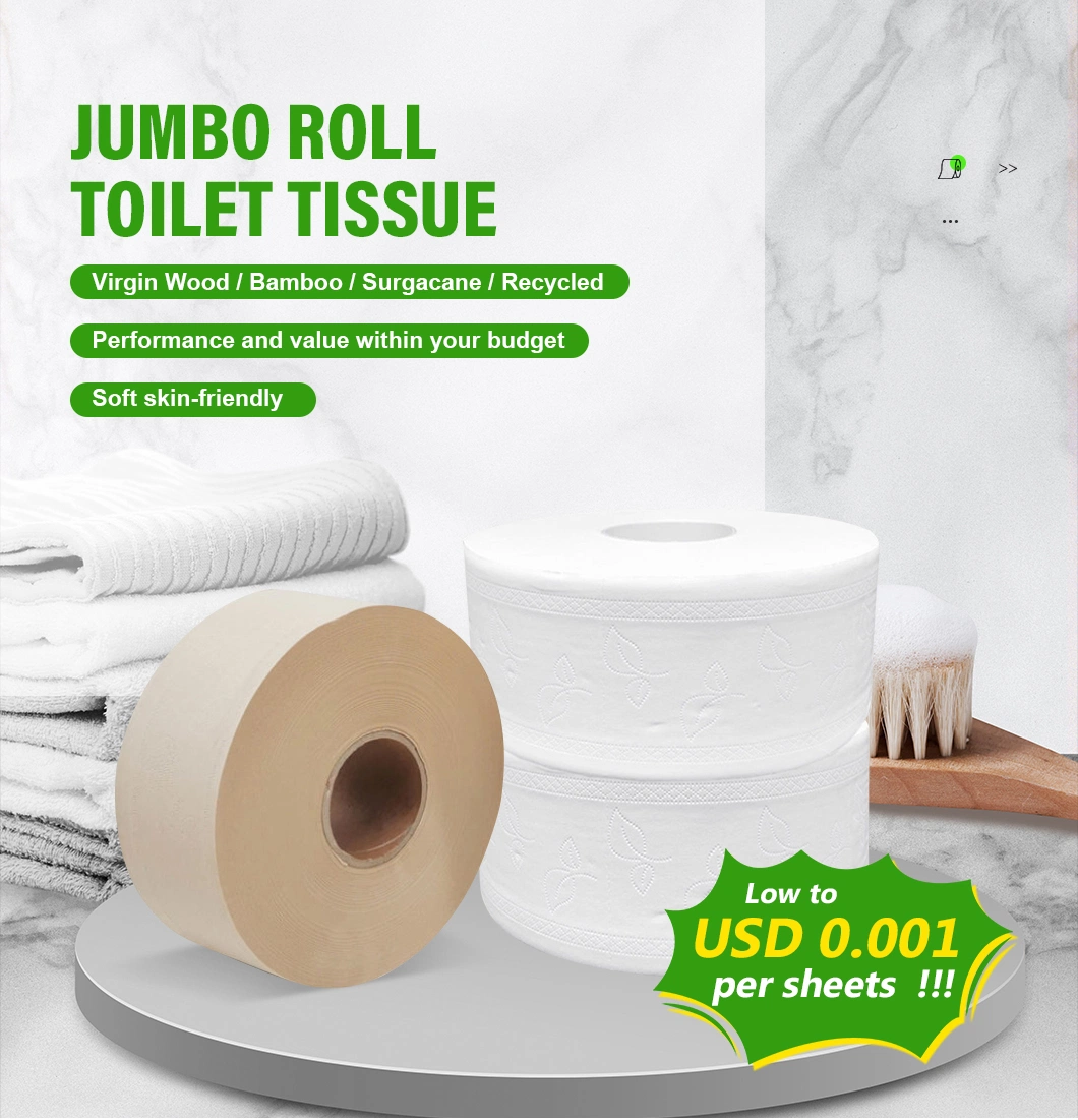 Ulive Wholesale Hot Selling Strong Pull Strength 300m Toilet Jumbo Roll Tissue Paper