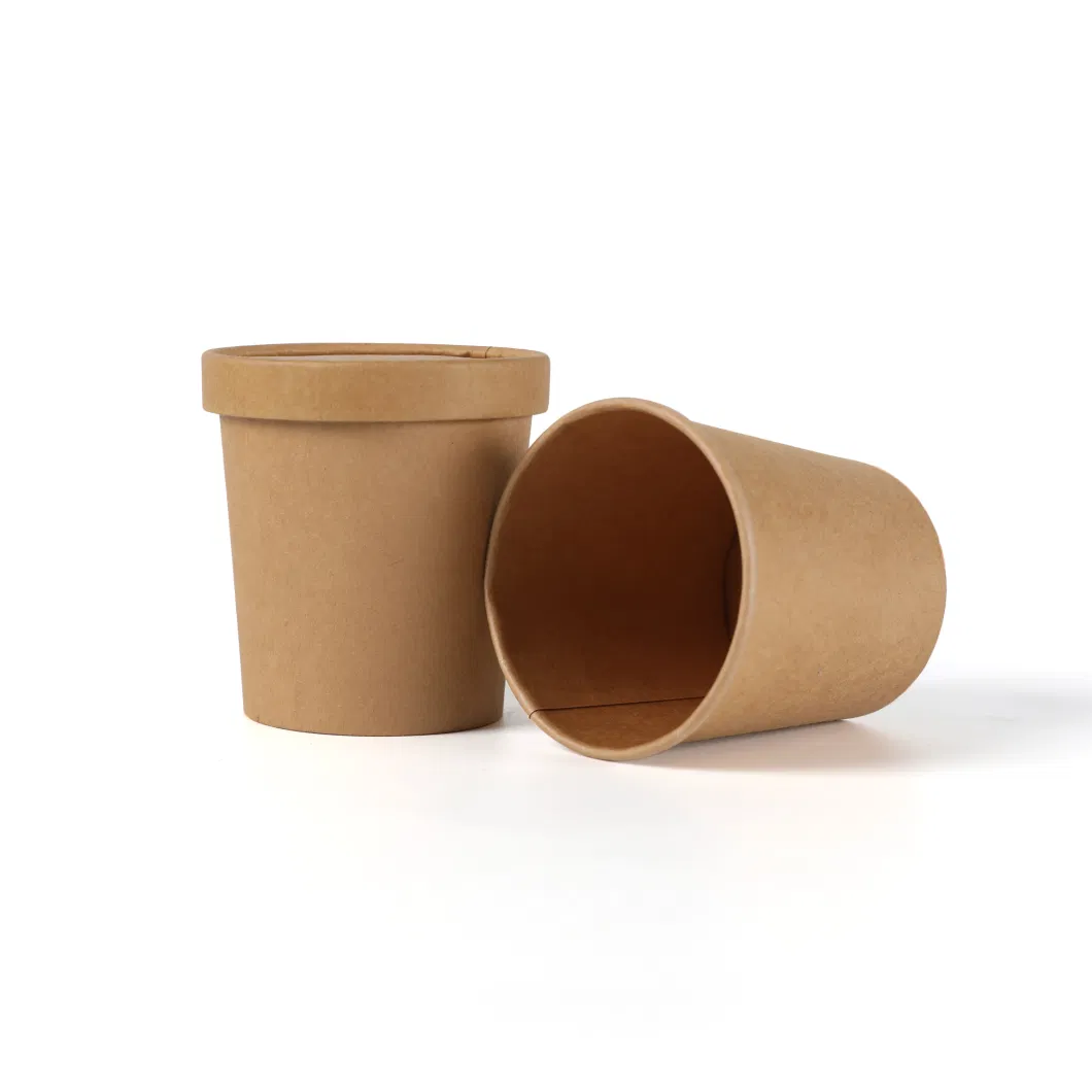 Wholesale Recyclable Custom Size Kraft Paper Soup Cup