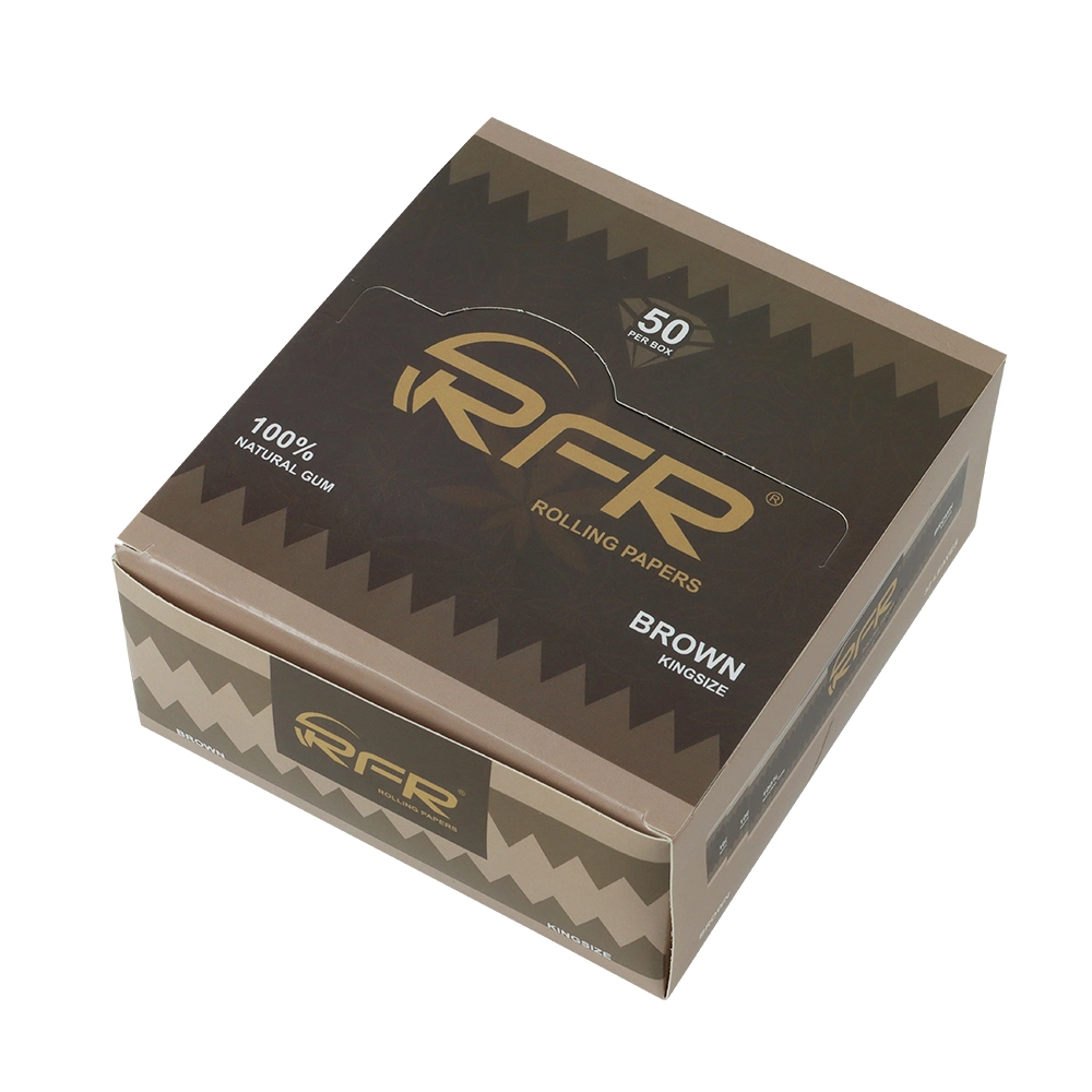 Rfr Rolling Paper Unbleached Brown Natural Paper 50 Booklet