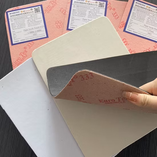 1.25mm 1.50mm 1.75mm Paper Insole Board with EVA Insert