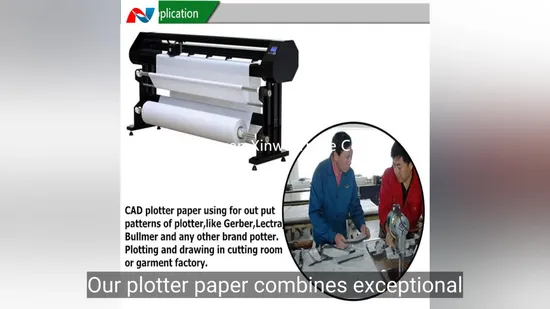 80GSM White CAD Plotter Paper Roll for Engineer Drawing 
