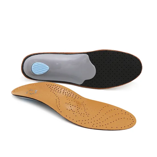 PU Leather Foot Orthopedic Insoles Arch Support Orthotic Insoles 