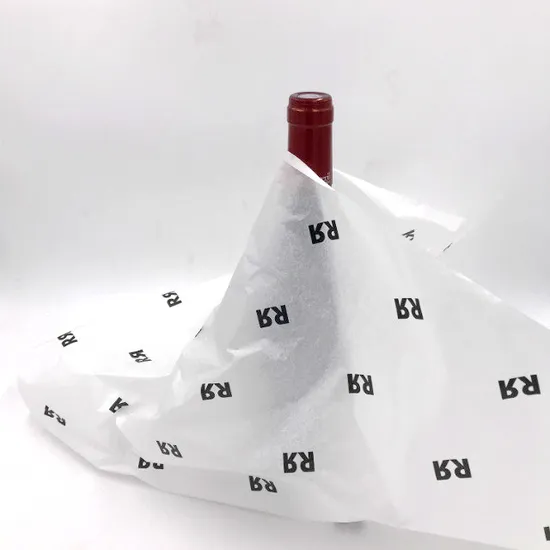 Custom Brand Name Personalized Printed Eco Friendly Black Wrapping Tissue Paper with Company Logo 