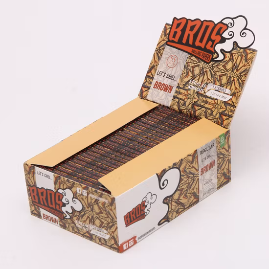 Bros Brown Rolling Paper Unbleached Paper King Size Bros Rolling Paper 100L (110*44mm)