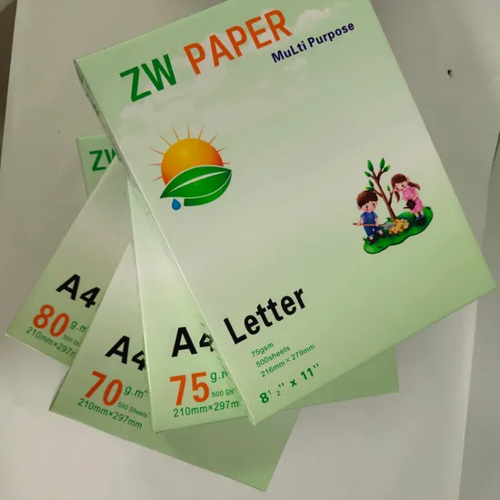 Paper A4 Copy Paper Office Supply 100% Pulp for Printing Paper 