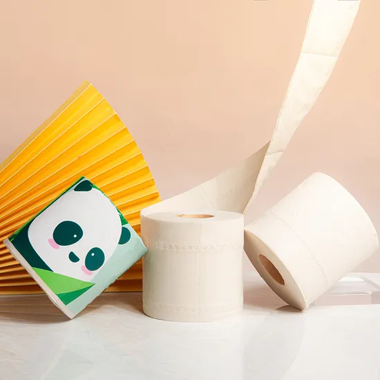 Antibacterial Printed Wholesale Hygienic Bamboo Toilet Jumbo Roll Tissue Paper for Bathroom 