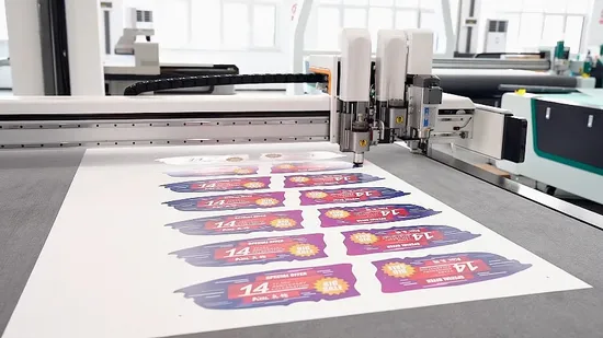 Automatic CNC Cardboard Paper Sticker Printing Carton Box Table Kiss